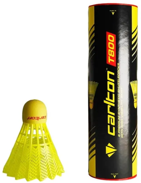 Carlton T800 Nylon Badmintonballer Gul/Rød